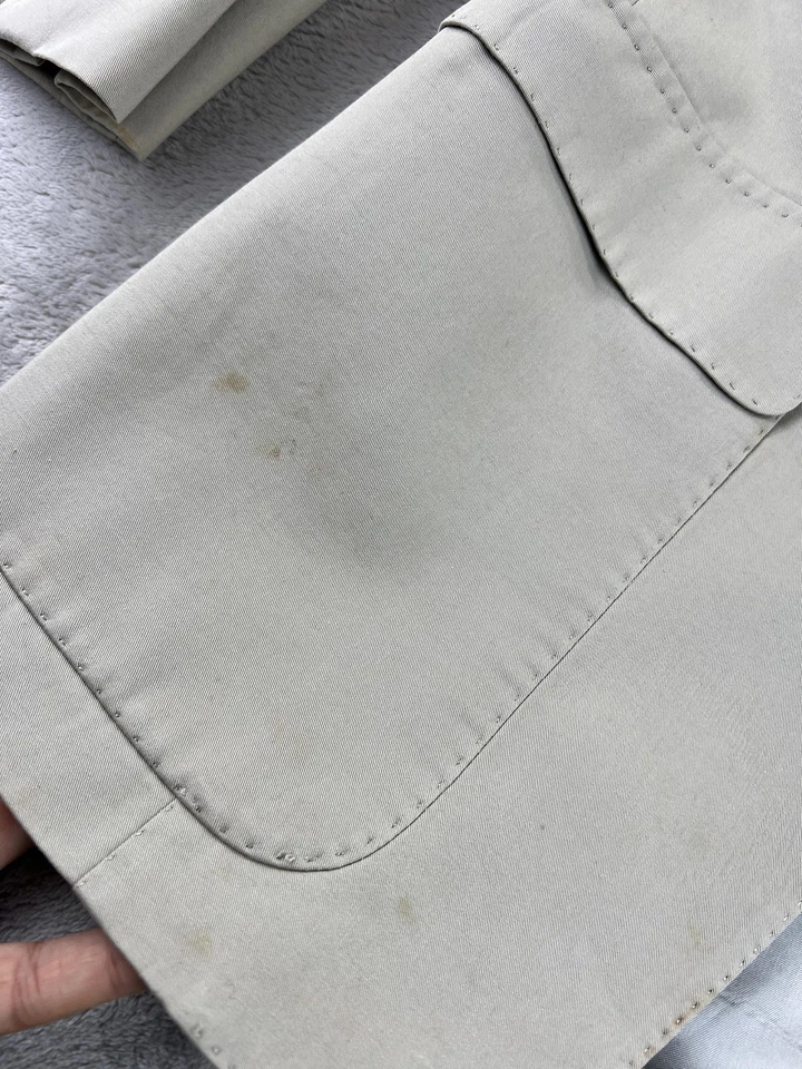 Thierry Mugler Paris Suit Mens 50R Beige 2 Piece Blazer Pants Made in Italy - Image 4 of 4