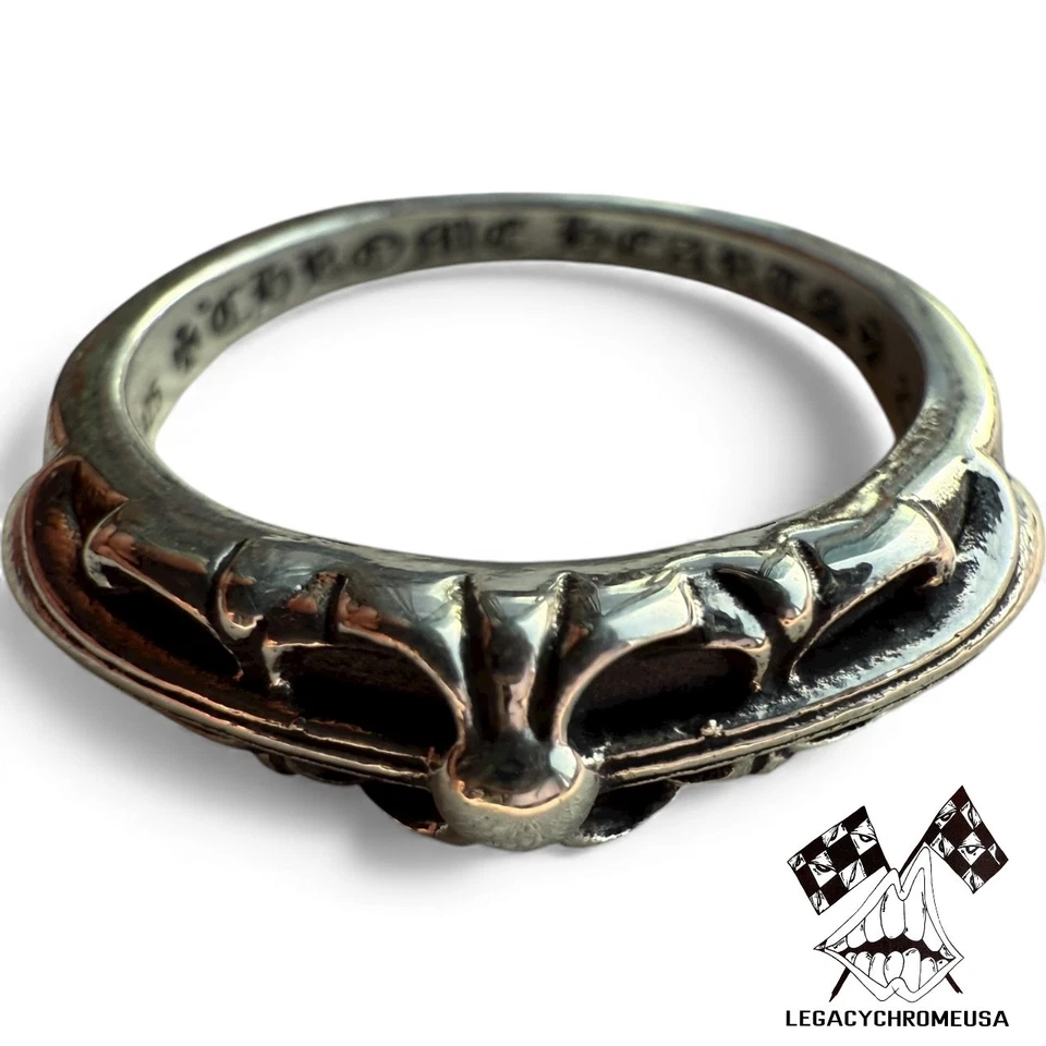 CHROME HEARTS 925 STERLING SILVER BABY FLORAL RING SIZE 8 - Image 4 of 4