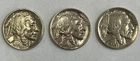 1935-P, 1936-P & 1937-P Buffalo Nickel -  XF/AU - LOT OF THREE -FREE SHIPPING