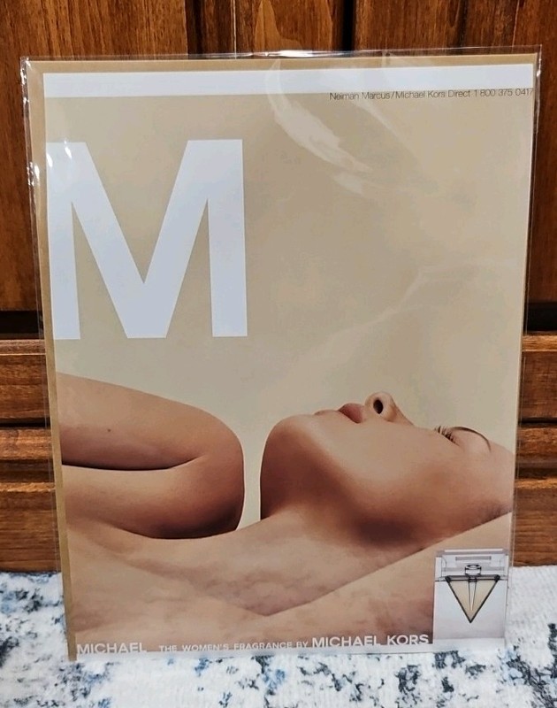 Vintage Michael Kors Magazine Ad Woman's Fragrance Fashion Wall Art