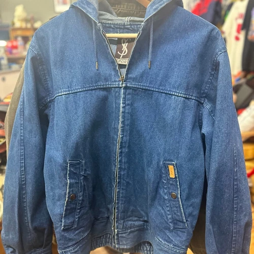 SAINT LAURENT (YSL) Giacca denim sportiva vintage Yves Saint Laurent