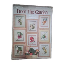 1986 Leisure Arts Leaflet 413 FROM THE GARDEN Cross Stitch By Heather King
