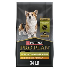 Purina Pro Plan Weight Management Dry Dog Food Chicken and Rice Formula - 34 lb.
