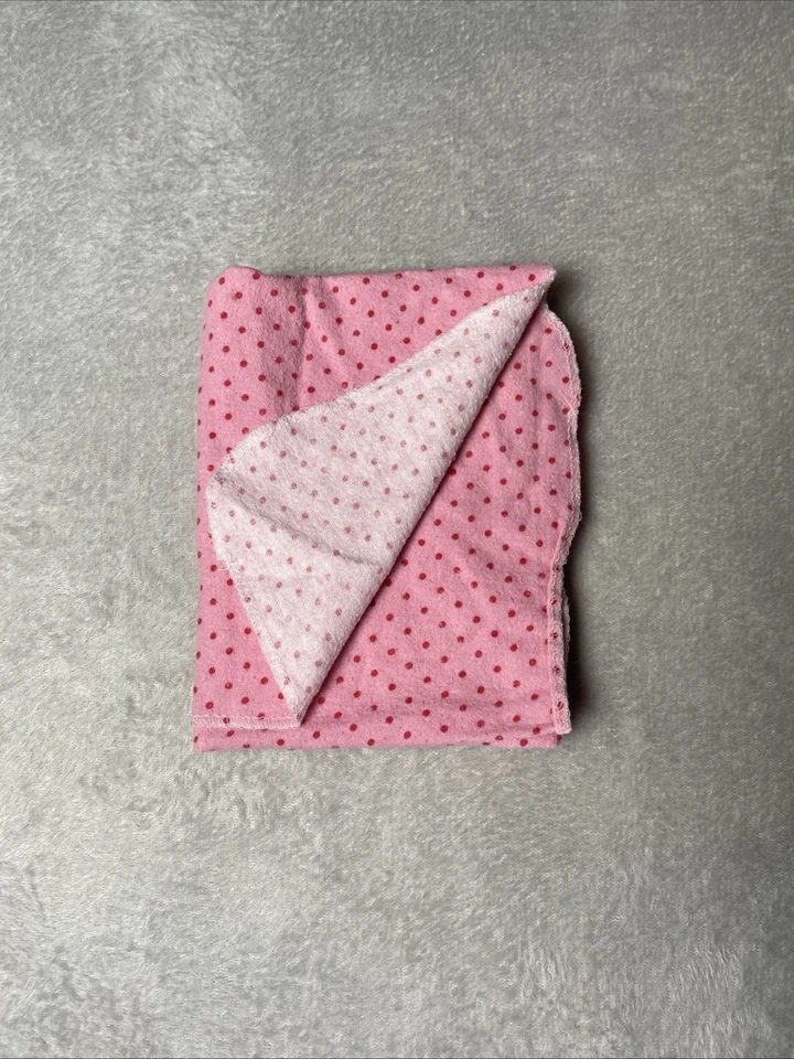 Cobertor de recepção Sanrio bebê Hello Kitty aplique flanela rosa bolinhas Lovey - Imagem 2 de 4