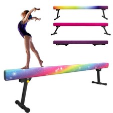 86 York 8ft Gymnastics Balance Beam, High and Low Floor Beam for Kids/Adults