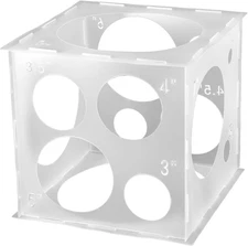 14 Holes Balloon Sizer Cube, Measurement Tool with Instructions for Arches, Colu