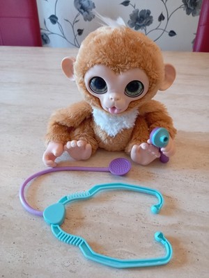 *** FURREAL CHECK UP ZANDI SCHIMPANSE AFFE JUNGES ELEKTRONISCHES INTERAKTIVES HAUSTIERSPIELZEUG *** SEHR GUTER ZUSTAND