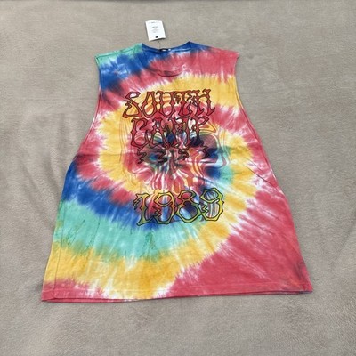 Nova Men s Large Tank Top Tie-dye concert festival tank top cut off sleeve 1989 