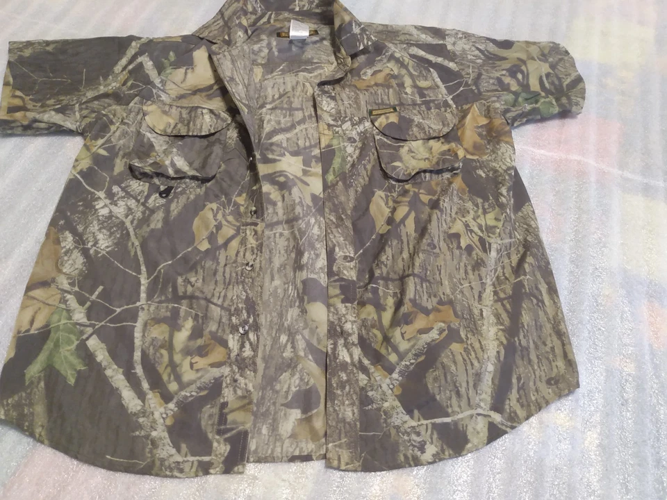 Remington Men's Vented Camouflage short sleeve shirt polyester fabric size XL - Image 4 of 4