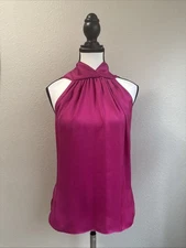Kobi Halperin Halter Top Blouse Magenta Sleeveless Size XS NWT $258
