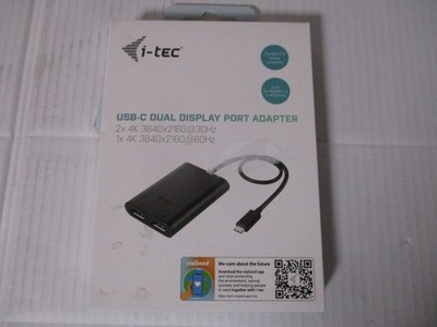 i-tec USB-C 3.1 Dual 4K DP DisplayPort Video Adapter C31DUAL4KDP-