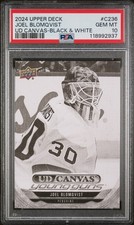 2024-25 Upper Deck Series 2 Joel Blomqvist UD Canvas YG B&W RC SP #C236 PSA 10