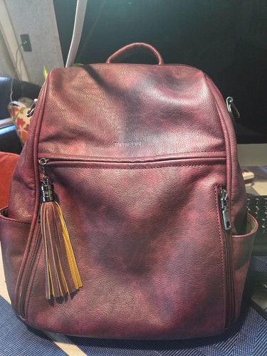 FADEON Laptop Backpack Purse for Women Large Designer Leather