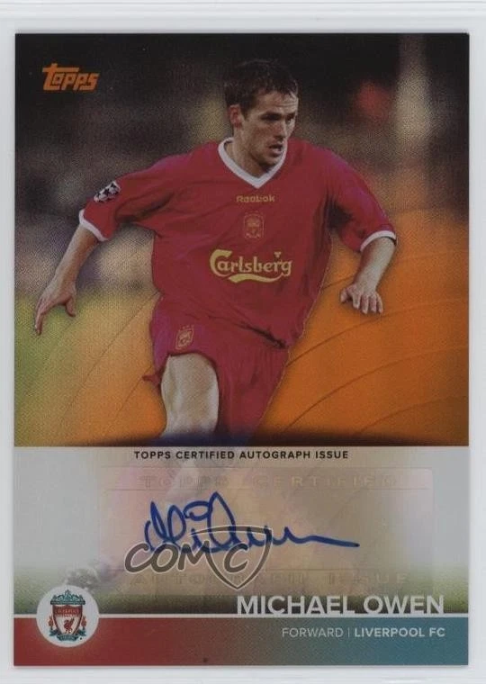 Michael Owen Autographed Soccer Sports Trading Cards & Accessories