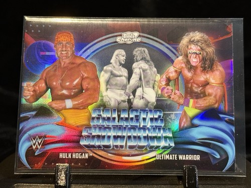 Hulk Hogan Ultimate Warrior 2026 Topps Chrome Cosmic WWE Galactic Showdown GS-12