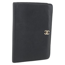 CHANEL Day Planner Cover Pelle Nero Oro CC Autore 157492