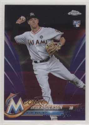 2018 Topps Chrome Purple Refractor 20/299 Brian Anderson #22 Rookie RC kq9
