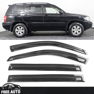 For 01-07 Toyota Highlander Window Visor Vent Rain Deflector Guard 4PCS Set