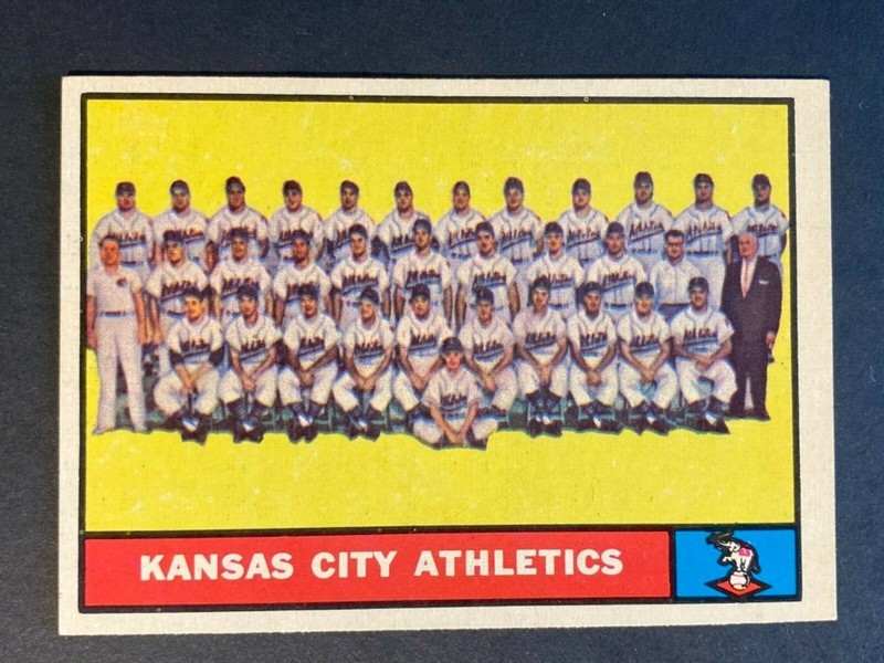 1961 Topps #297 Kansas City Athletics team card