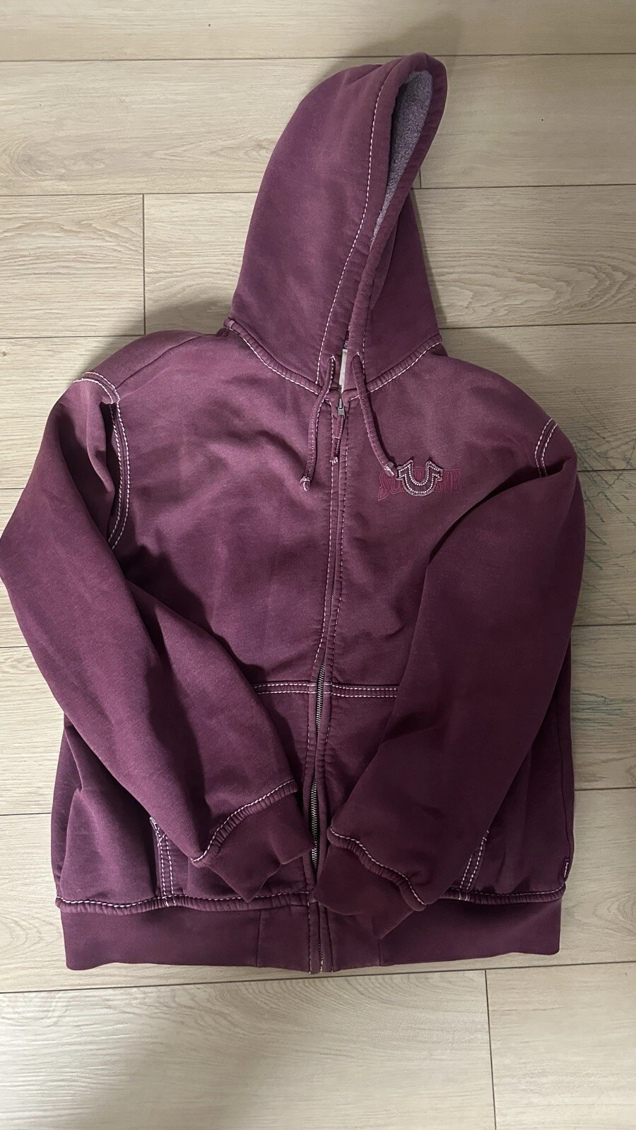 Sweat à capuche Supreme x True Religion en aubergine