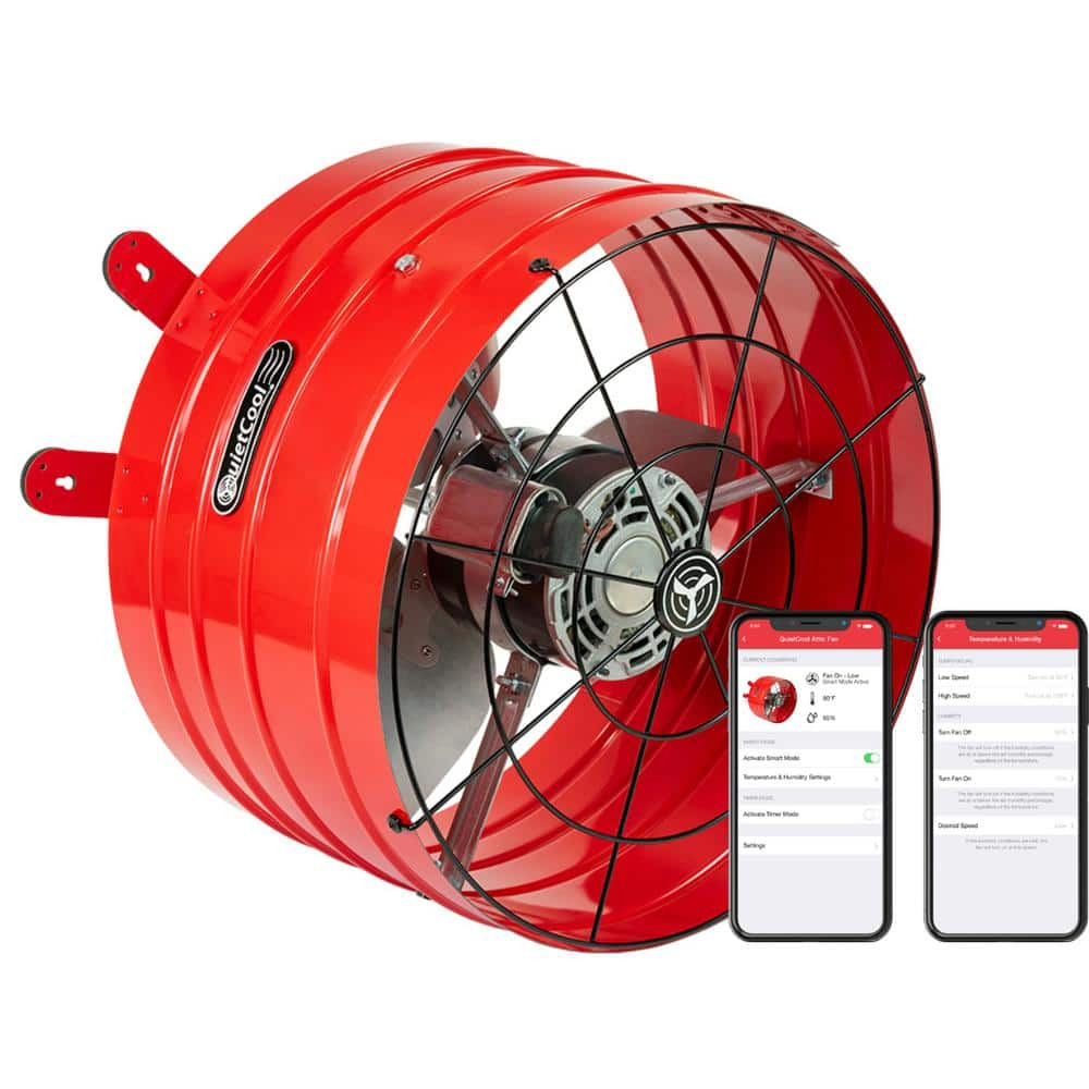 2-Speed Gable Mount Attic Fan Smart Phone Control Energy-efficient Exhaust  Vent | eBay