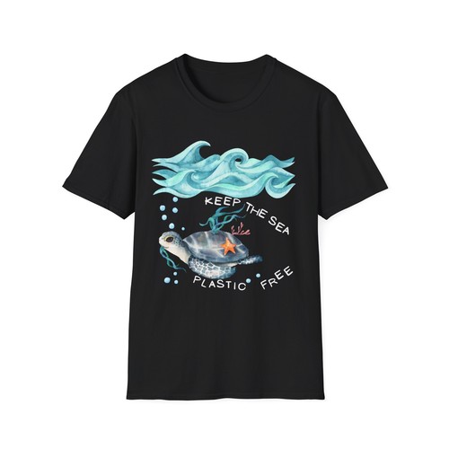 Sea Turtle Graphic Print T-Shirt Sarcastic Graphic Tee Men's Women's Graphic Tee - Picture 23 of 26
