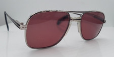 Vintage Kenmark Flex-3 Silver Pilot Metal Sunglasses FRAMES ONLY