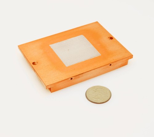 Pure Copper Heat Transfer Heatsink 3.85"L x 2.85"W x 0.4"H - Picture 2 of 2