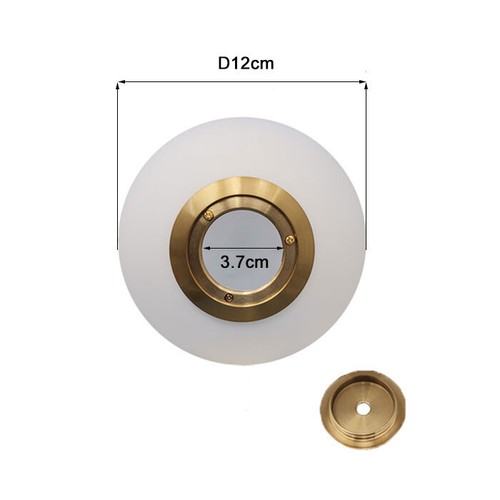 Repuesto de pantalla de vidrio globo blanco con hilo de metal para cubierta de lámpara frijol mágico - Imagen 24 de 38