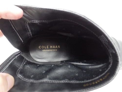 WOMENS COLE HAAN BLACK ANKLE BOOT BACK ZIPPER,11B W12111 WINNIE GRAND WATERPROOF - Picture 12 of 13