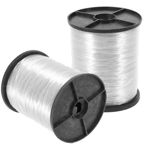 2 Rolls Lignes De Pêche Tressées Fil Suspension Transparent - Photo 8/11