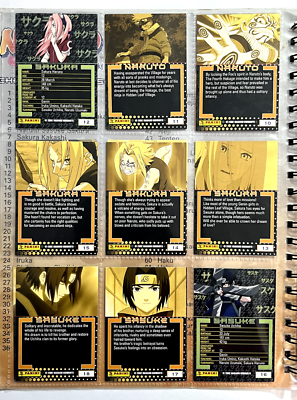 NARUTO NINJA RANKS Cards Album + Full Set 72/72 PANINI 2002 Sasuke