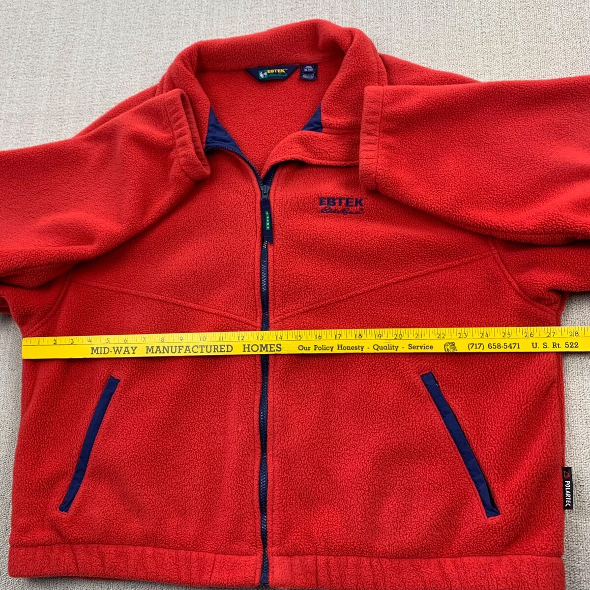 Vintage Eddie Bauer EBTEK Fleece Jacket Mens XL Red Full Zip Vintage Eddie Bauer EBTEK Fleece Jacket Mens XL Red Full Zip