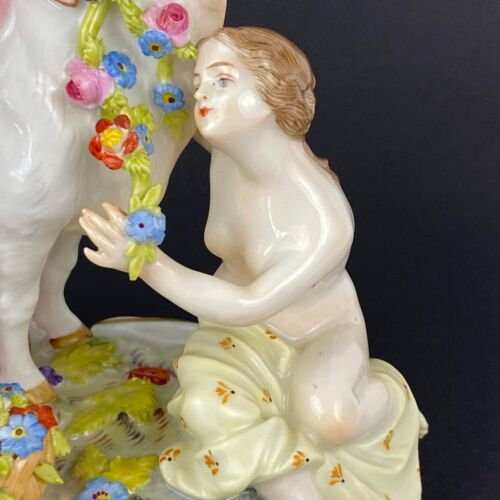 Carl Thieme Europa & The Bull Antique Porcelain Figurine Group 19thc - Picture 4 of 24