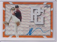 Riley Stanford 2021 Leaf Perfect Game Plate & Proof Orange Auto 1/1