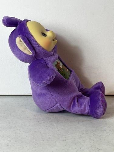 Teletubbies Tinky Winky VTG 2004 Purple Halographic tiger Belly Stuffed Plush 9” - Picture 2 of 13