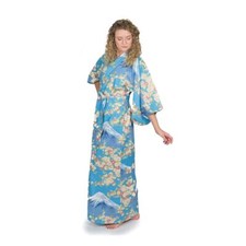 Japanese Yukata - Sakura and Mt Fuji New Women's Ships from the USA 