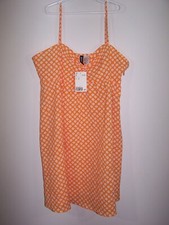 NWT - DIVIDED, Tangerine & White Floral Mini Sundress Size M