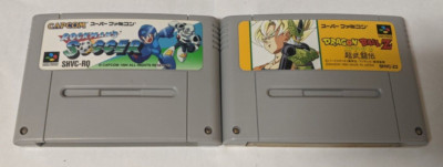 Nintendo Super Famicom Lot of 2 - Rockman Soccer & DBZ - CCcx83