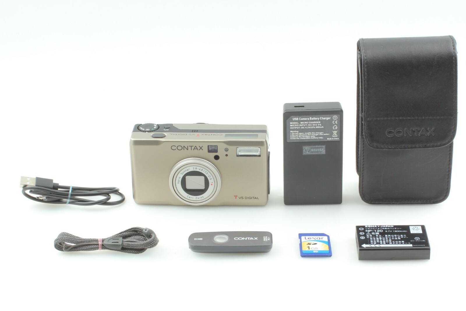 Digital Contax Camera Models Contax T2 Champagne 35mm Film Camera