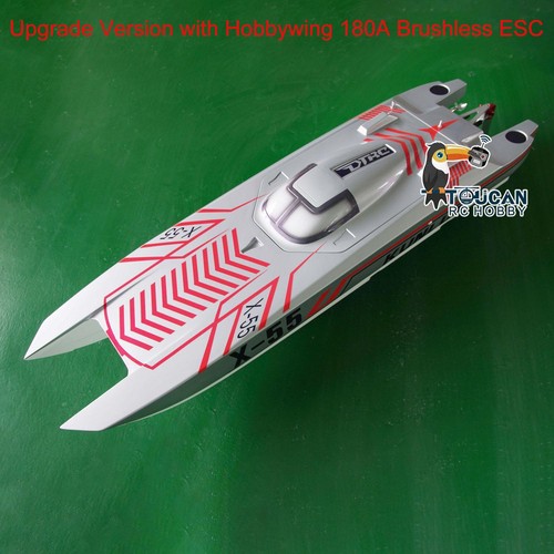 DTRC X55 Painted Waterproof Racing Boats 130km/h RC Ship Model Servo CNC Motor - Picture 5 of 12