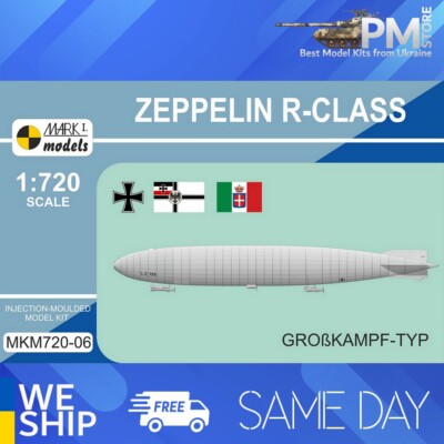 Mark I MKM720-06 1/720 Zeppelin R-class Großkampf-Typ rigid airship