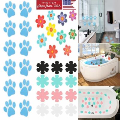 Flower Cat Paw Anti Slip Grip Strips Safety Flooring Bath Tub Shower Stickers