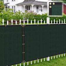 Patio 7FT Fence Privacy Screen Outdoor Breathable Cover Mesh for Pool Yard Green