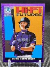 2022 Bowman Mega Chrome Benny Montgomery Mojo Refractor Purple /250 Hi-Fi Future
