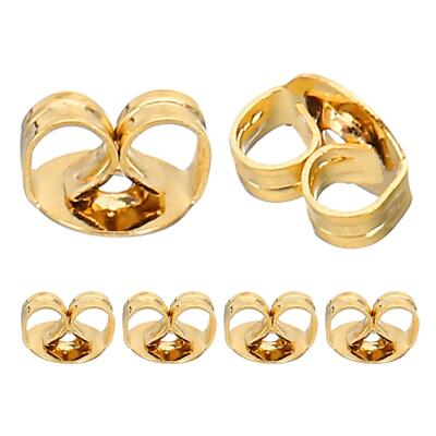 6 Pcs Earring Backs, 14k Gold Locking Earring Backs Replacements,