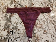 True Vintage Victoria's Secret Low Rise Lace Waist Cotton Thong Panty