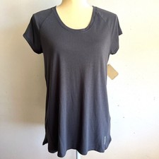 REEBOK WOMENS T-SHIRT TOP GRAY SIZE MEDIUM