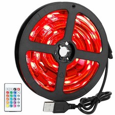 Waterproof TV LED Backlight Strip RGB Light USB Monitor Lighting Kit w/ Remote
