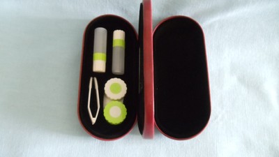 New Hard Eye Glass-Contact Lens Case Color Red